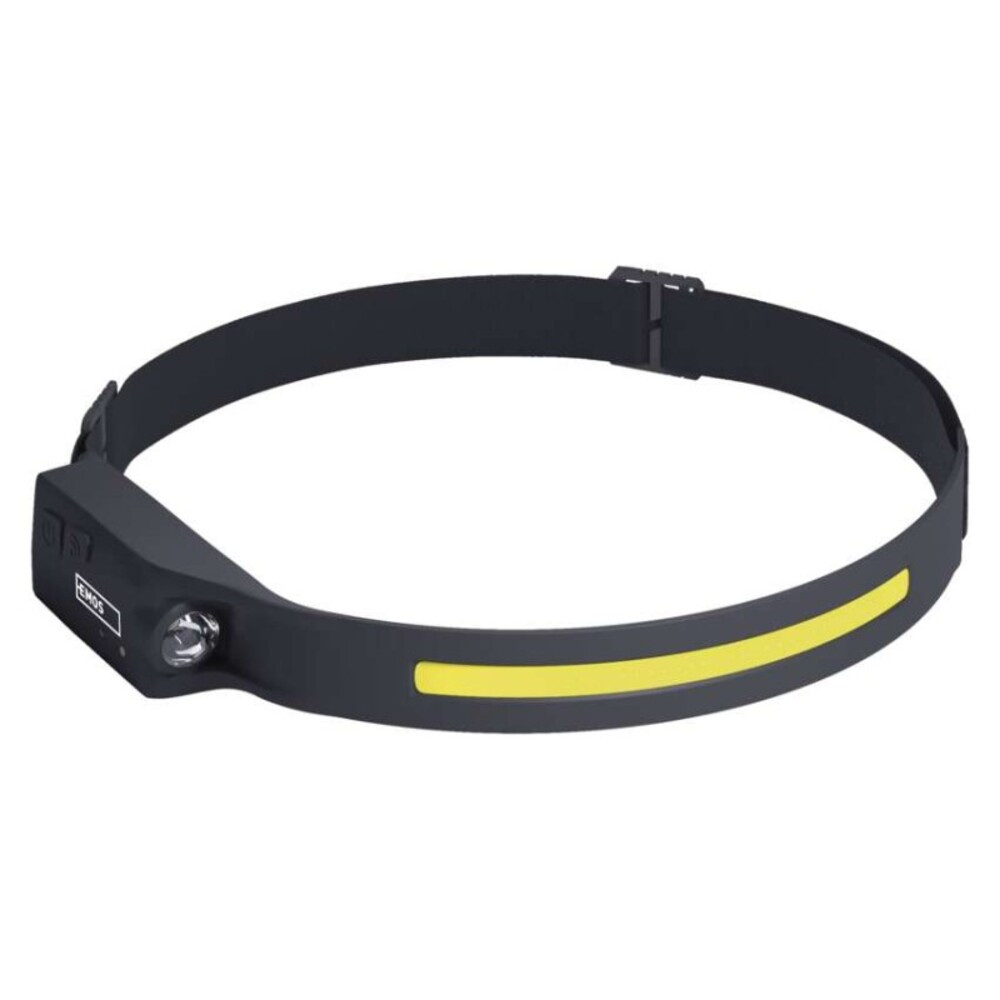 EMOS CREE LED Fejlámpa tölthető 380 lm, Li-Pol 1200 mAh, fekete, IP43, P3541