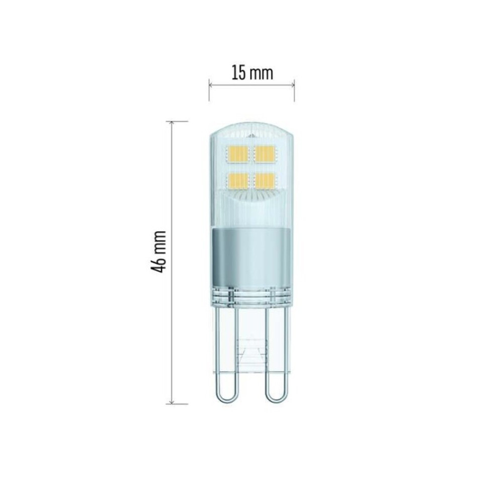 LED izzó Classic JC, G9, 1,9 W (22 W), 210 lm, meleg fehér, 3000K, 230V, CRI>80, EMOS, ZQ9526