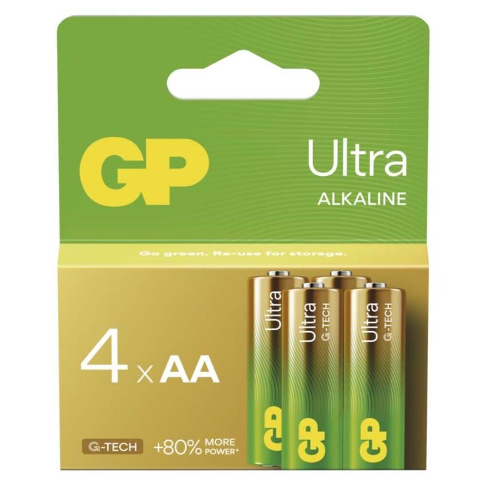 GP Ultra Alkáli elem AA 4db, 1,5V, B02214