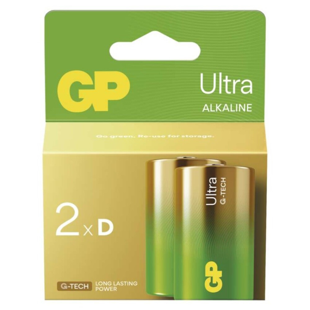GP Ultra Alkáli elem LR20 (D) 2db, 1,5V, B02412