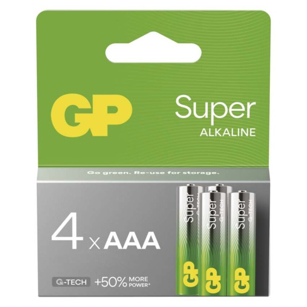 GP Super Alkáli elem AAA 4db, 1,5V, B01114
