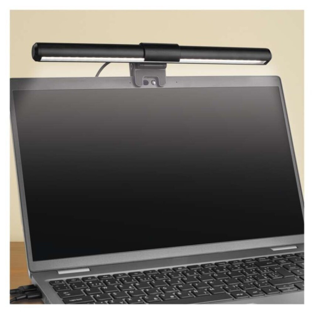 EMOS MIA LED monitor lámpa, 150, 5V, CRI>95, fekete, dimmelhető, CCT, IP20, Z7625