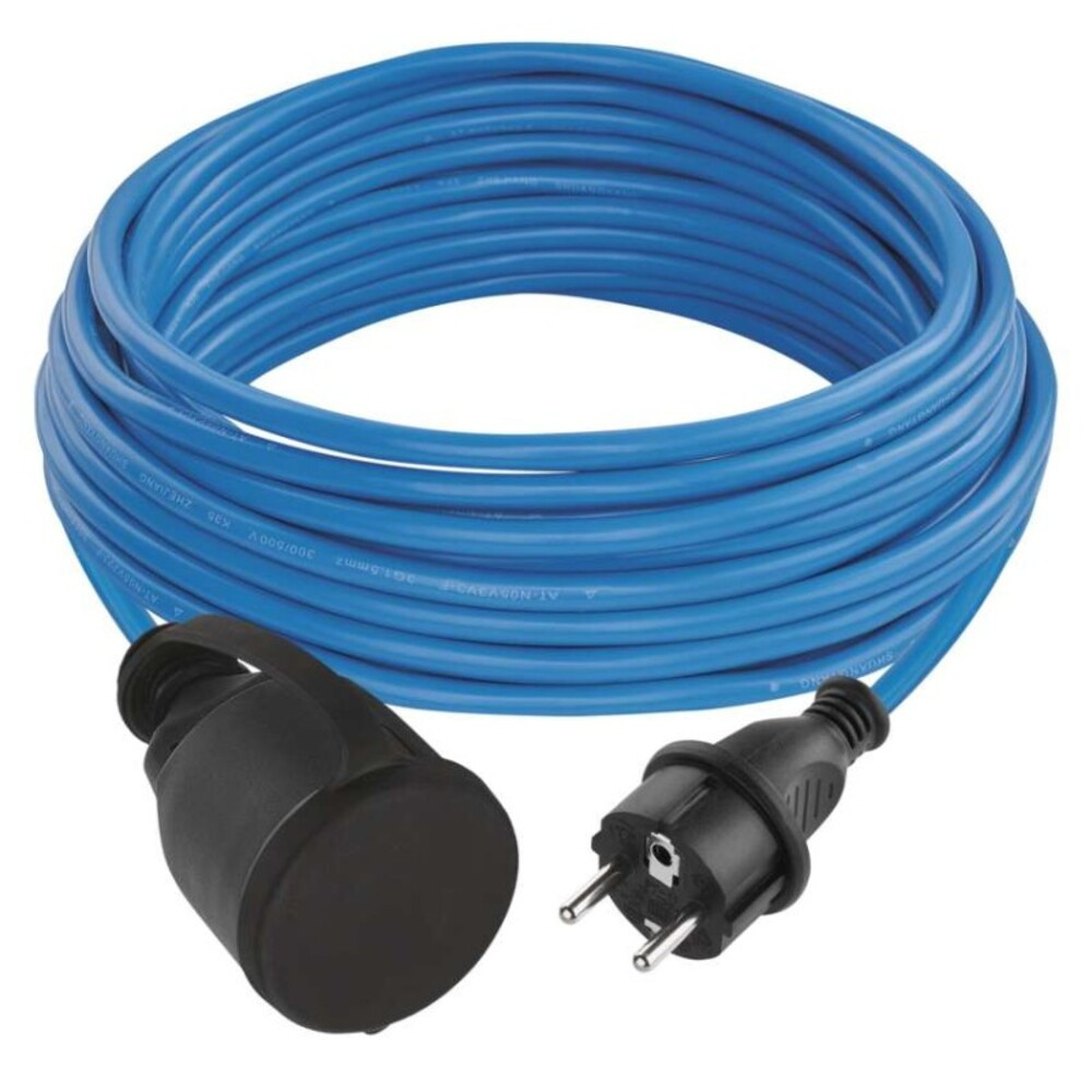 Fagyásálló hosszabbító kábel Cord 10 m, 1 socket, black, PVC, 230 V, 1,5 mm2, 250V, kék, IP44, EMOS, P01510W