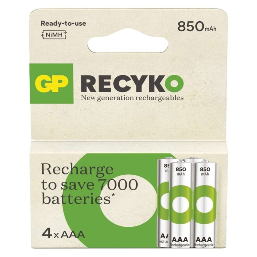 GP ReCyko NiMH Akkumulátor HR03 (AAA) 850mAh 4db, 1,2V, B25184