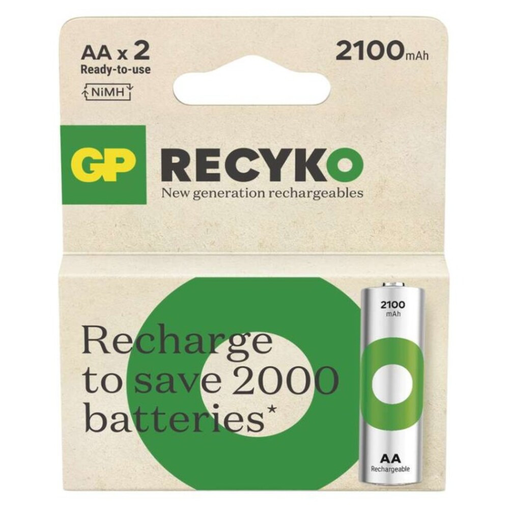 GP ReCyko NiMH Akkumulátor HR6 (AA) 2100mAh 2db, 1,2V, B25212
