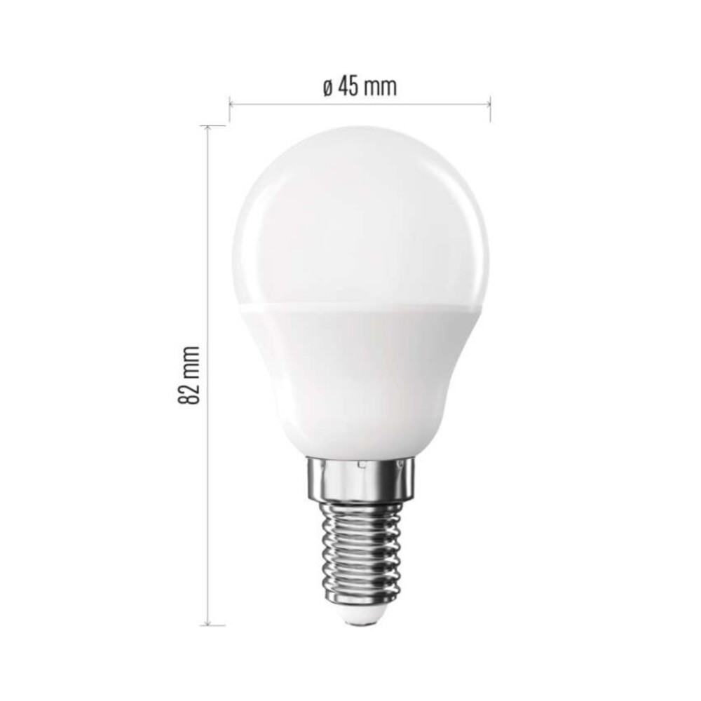 LED izzó Classic Mini Globe, E14, 2,5 W (32 W), 350 lm, Természetes fehér, 4000K, 230V, CRI>80, EMOS, ZQ1D13