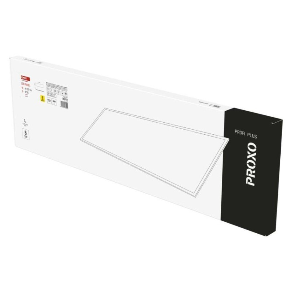LED panel PROXO 30 × 120 cm, 10 mm, 33 W, 4100 lm, sülly., semleges fehér, UGR 80, Természetes fehér, EMOS, ZB3124