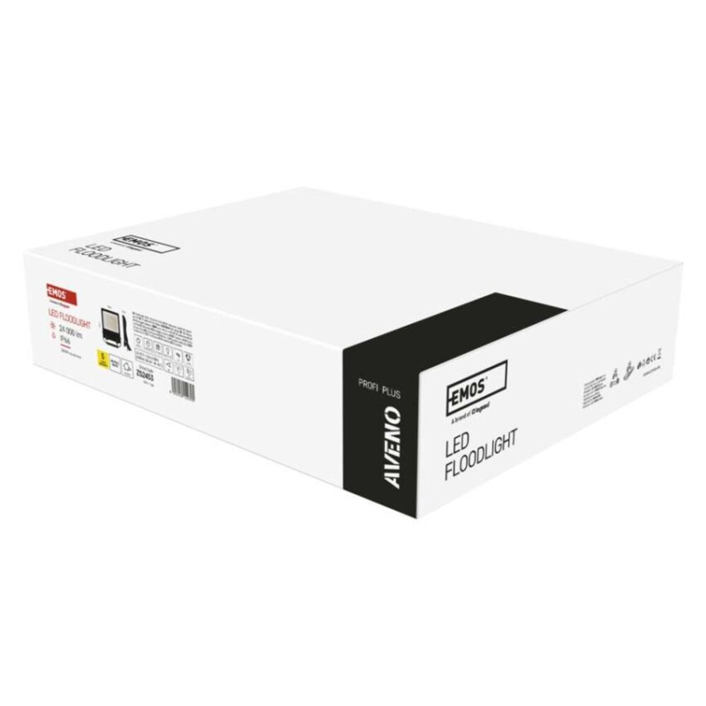 EMOS AVENO LED reflektor 150W 24000lm természetes fehér, 100–277V, CRI> 80, fekete, IP66, ZS2453