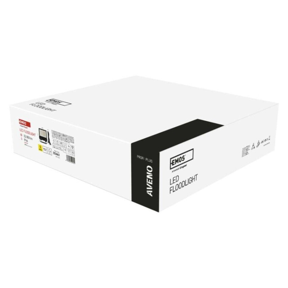 EMOS AVENO LED reflektor 200W 32 000lm természetes fehér, 4000K, 32000, 100–277V, CRI> 80, fekete, IP66, ZS2463