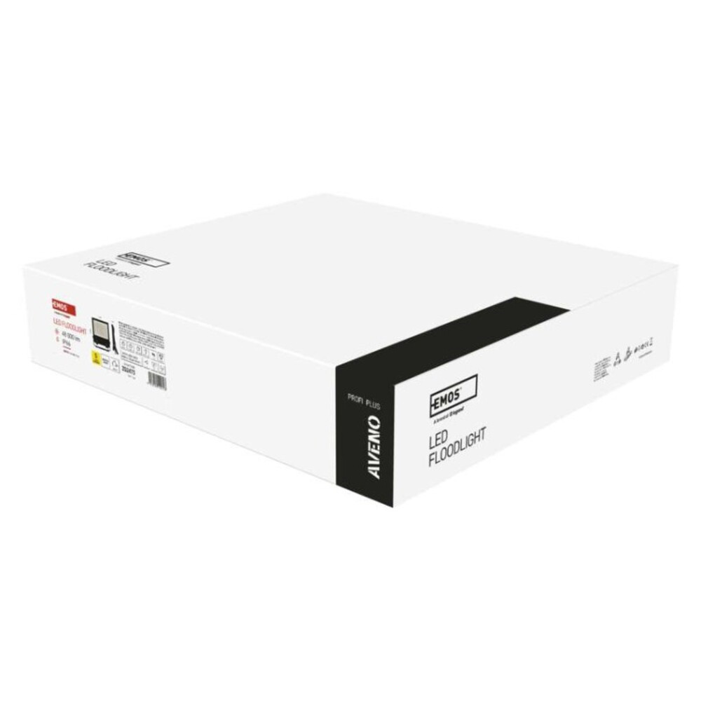 EMOS AVENO LED reflektor 300W 48 000lm természetes fehér, 4000K, 48000, 100–277V, CRI> 80, fekete, IP66, ZS2473