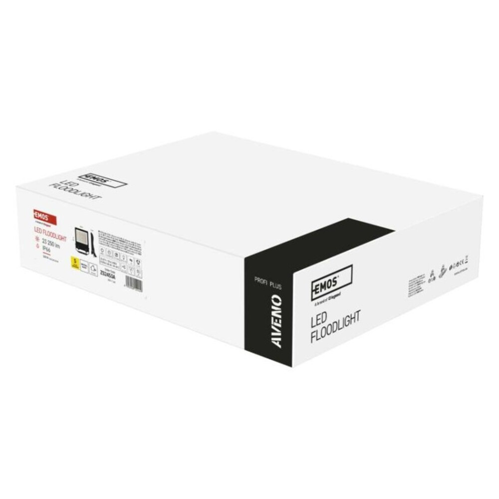 EMOS AVENO LED reflektor 150W 23 250lm természetes fehér, 4000K, 23250, 100–277V, CRI> 80, fekete, IP66, ZS2453A