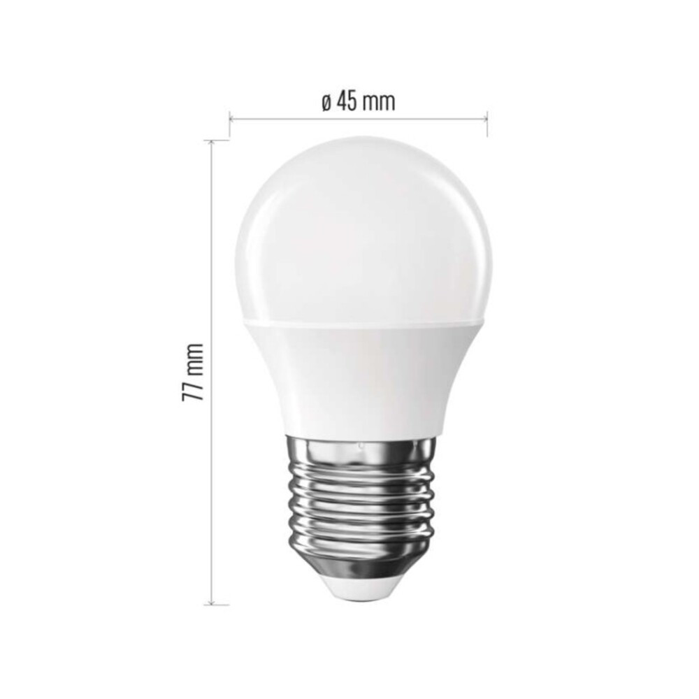 LED izzó Classic Mini Globe, E27, 4,2 W (40 W), 470 lm, Természetes fehér, 4000K, 230V, CRI>80, EMOS, ZQ6E23