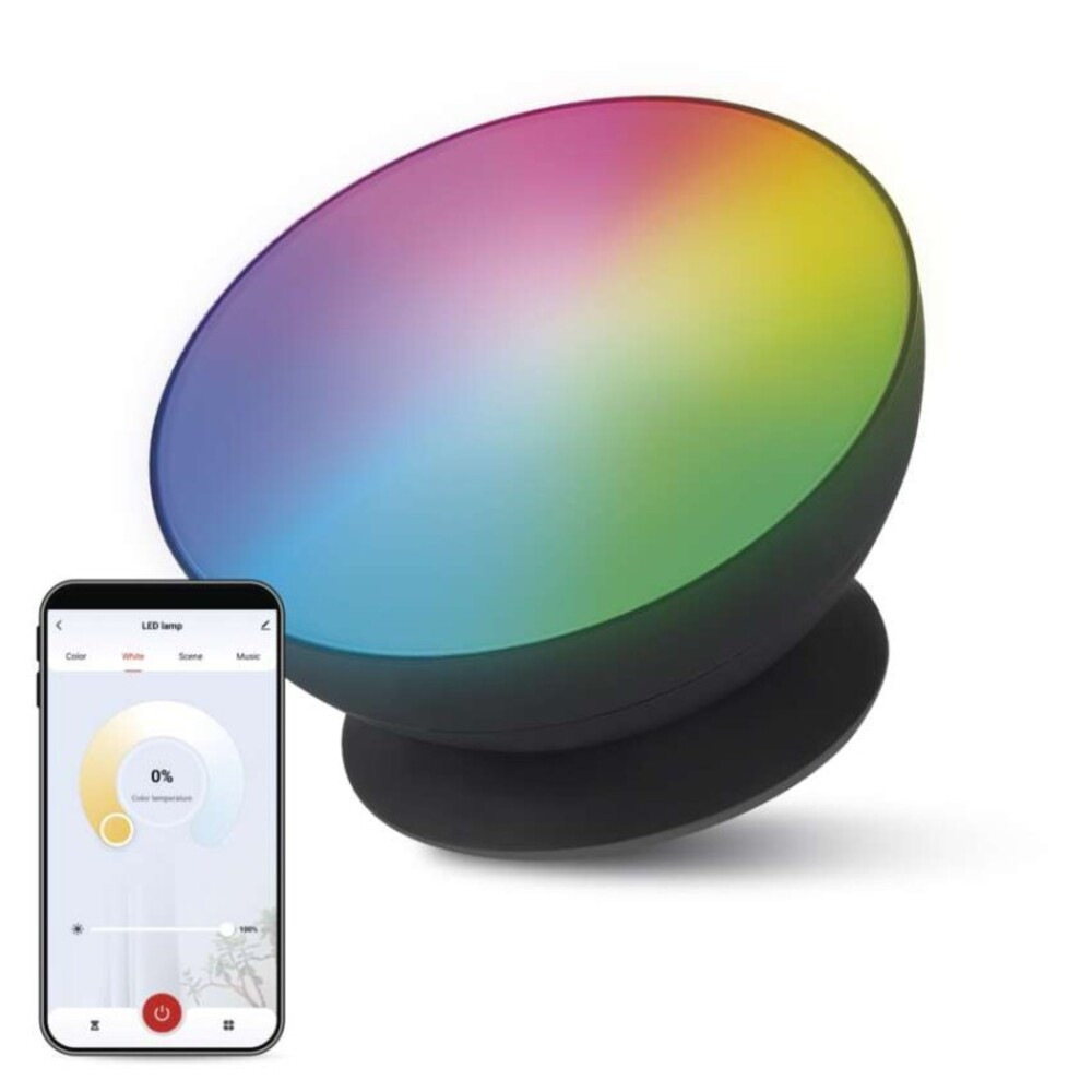GoSmart LED hangulatlámpa, fekete, meleg fehér–hideg fehér/ RGB, WiFi, 330, dimmelhető, CCT, IP20, EMOS, ZCW11BR