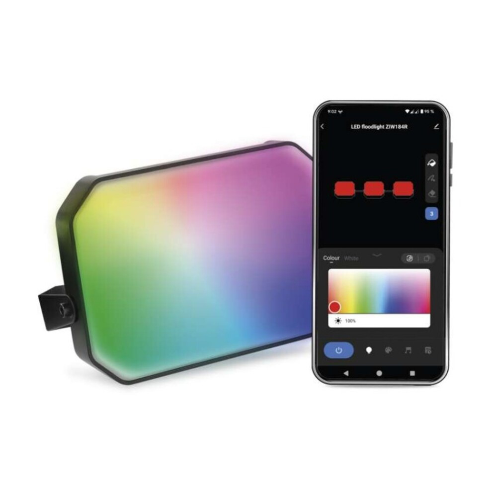 GoSmart kültéri LED reflektor, bővítő készlet, 1 darab, 4 W, RGBIC dimmelhető, WiFi, 330, CCT, IP65, EMOS, ZIW181R