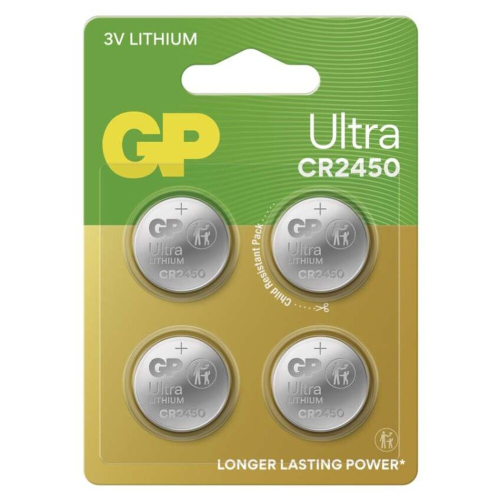 GP Ultra Lítium gombelem CR2450 4db/bliszter, 3V, B32854