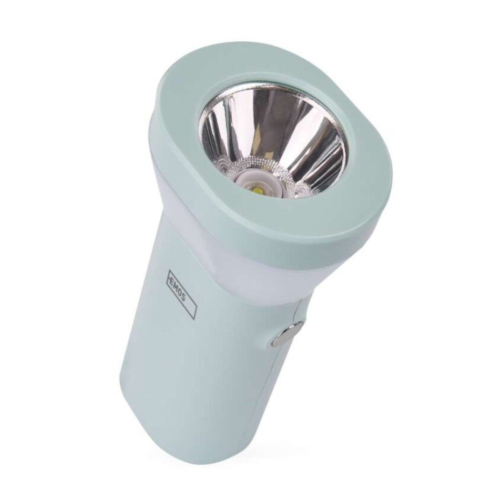 LED-es újratölthető zseblámpa, 80 lm, 800 mAh, kék, EMOS, P3215