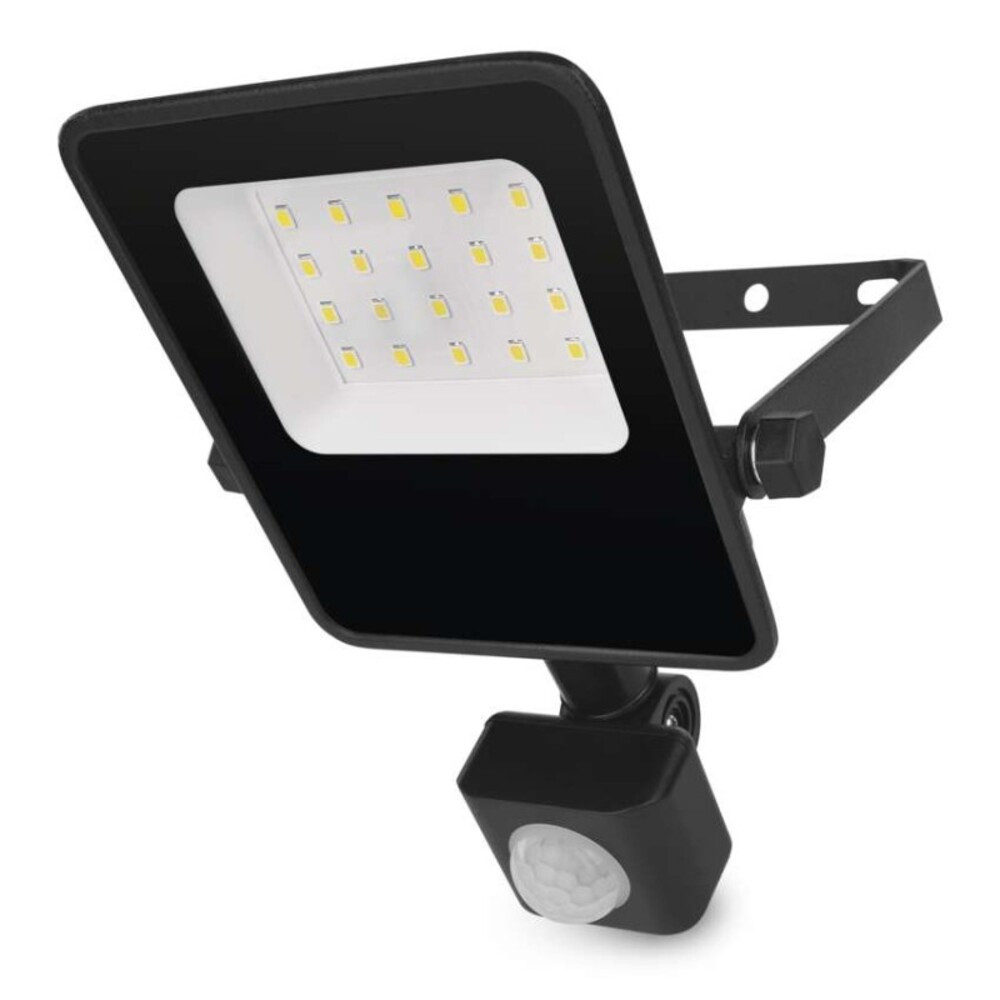 EMOS VISIO LED reflektor 10W mozgásérzékelővel IP54 term. fehér, 4000K, 1500, 220-240V, CRI> 80, fekete, Természetes fehér, ZS2913
