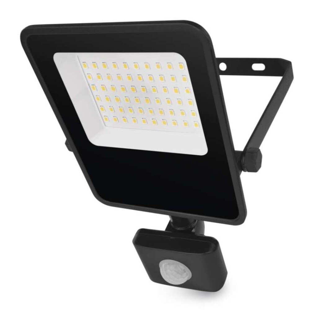 EMOS VISIO LED reflektor 30 W mozgásérzékelővel IP54 term. fehér, 4000K, 4500, 220-240V, CRI> 80, fekete, Természetes fehér, ZS2933