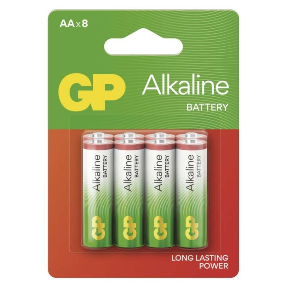 GP Alkaline elem LR6 (AA), 8db, 1,5V, B04238
