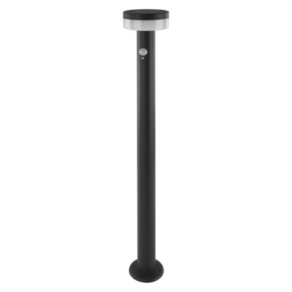 LED napelemes kerti oszloplámpa TERION szürkületérzékelővel, 12,5 x 12,5 x 80 cm, 3000K, 200, CRI> 80, antracit, Meleg fehér, IP44, EMOS, ZGJ0F4S