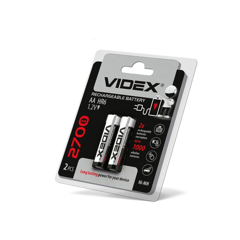 Videx HR6/AA 2700mAh újratölthető akkumlátor (darabár min. rendelhető mennyiség 2 db)