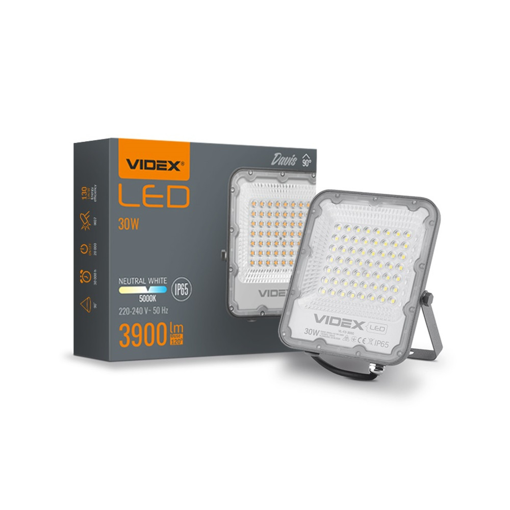 Videx Davis 30 W-os 5000K 3 900lm LED reflektor