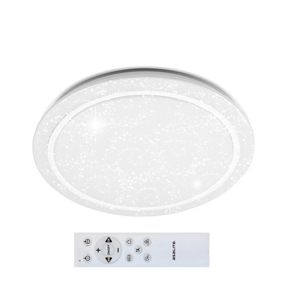 Asalite LED Mennyezeti Lámpa MIA 50W 3000K, 4000K, 6500K (3500 lumen) Kerek, Csillagos + RF Távirányító 3CCT+RGB