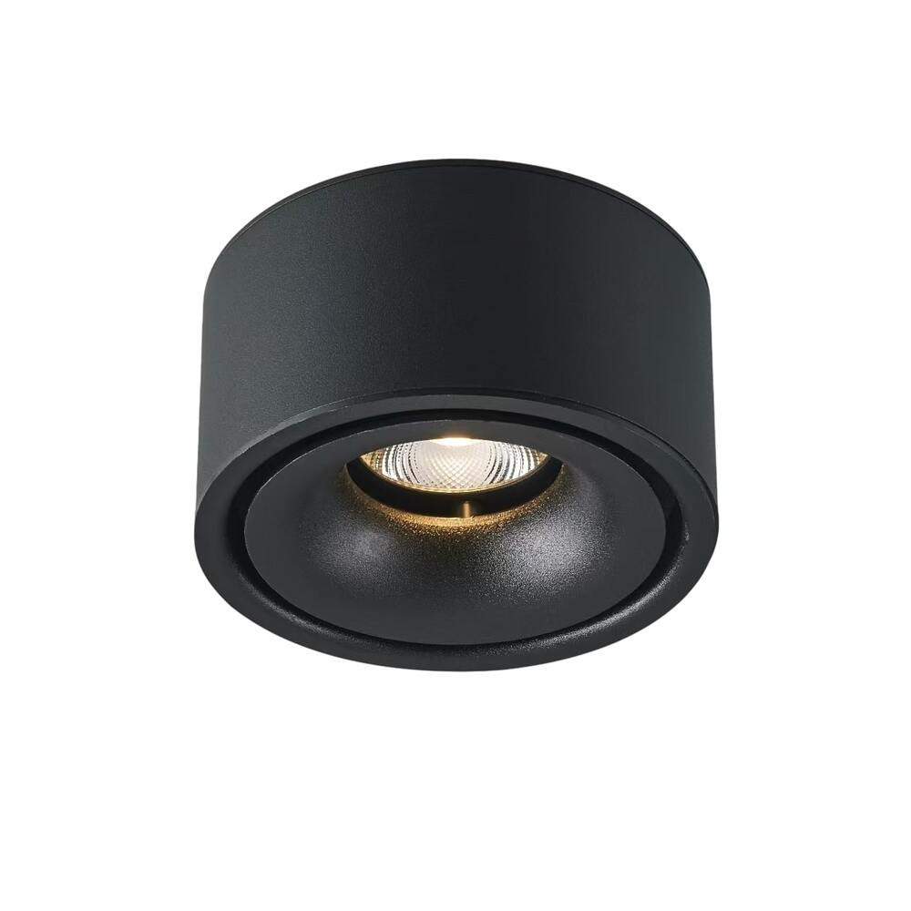 LED mélysugárzó, felületre szerelhető, 10w, fekete, 4000k, bridgelux-chip, természetes fehér, 800 lm, Optonica, 12001