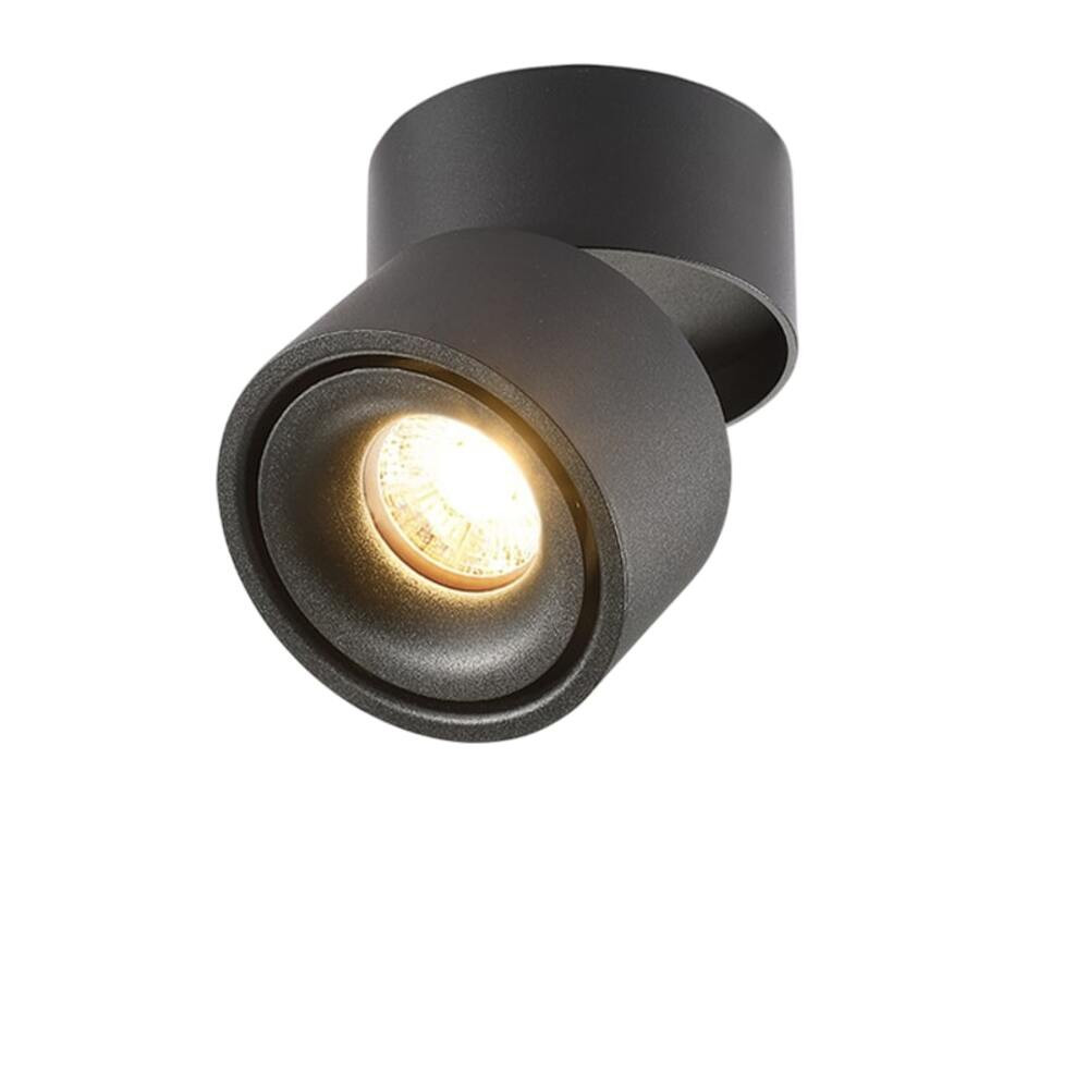 LED beépíthető lámpatest felületre szerelhető 12w fekete 4000k bridgelux-chip állítható, természetes fehér, 960 lm, Optonica, 12005