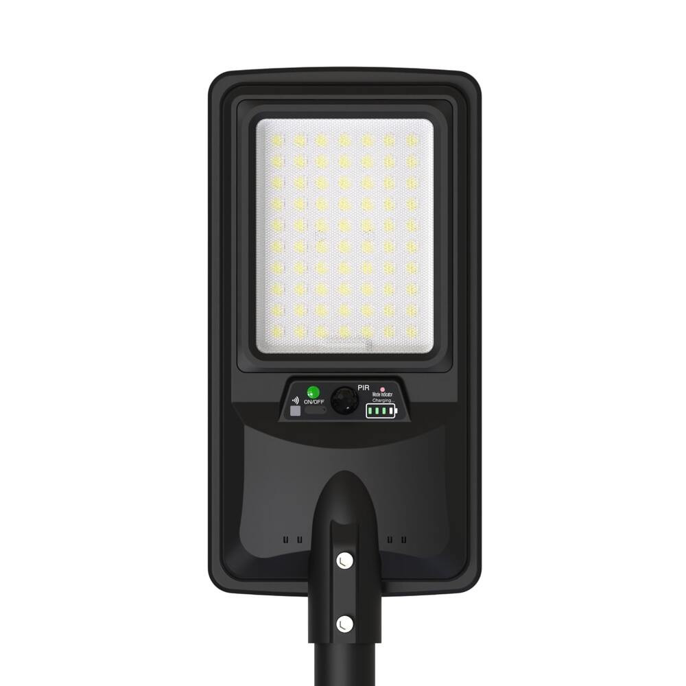 LED napelemes utcai lámpa IP65 + távirányító, 12W, 6000K, hideg fehér, 2250 lm, oszlop nem tartozék, Optonica, 9292