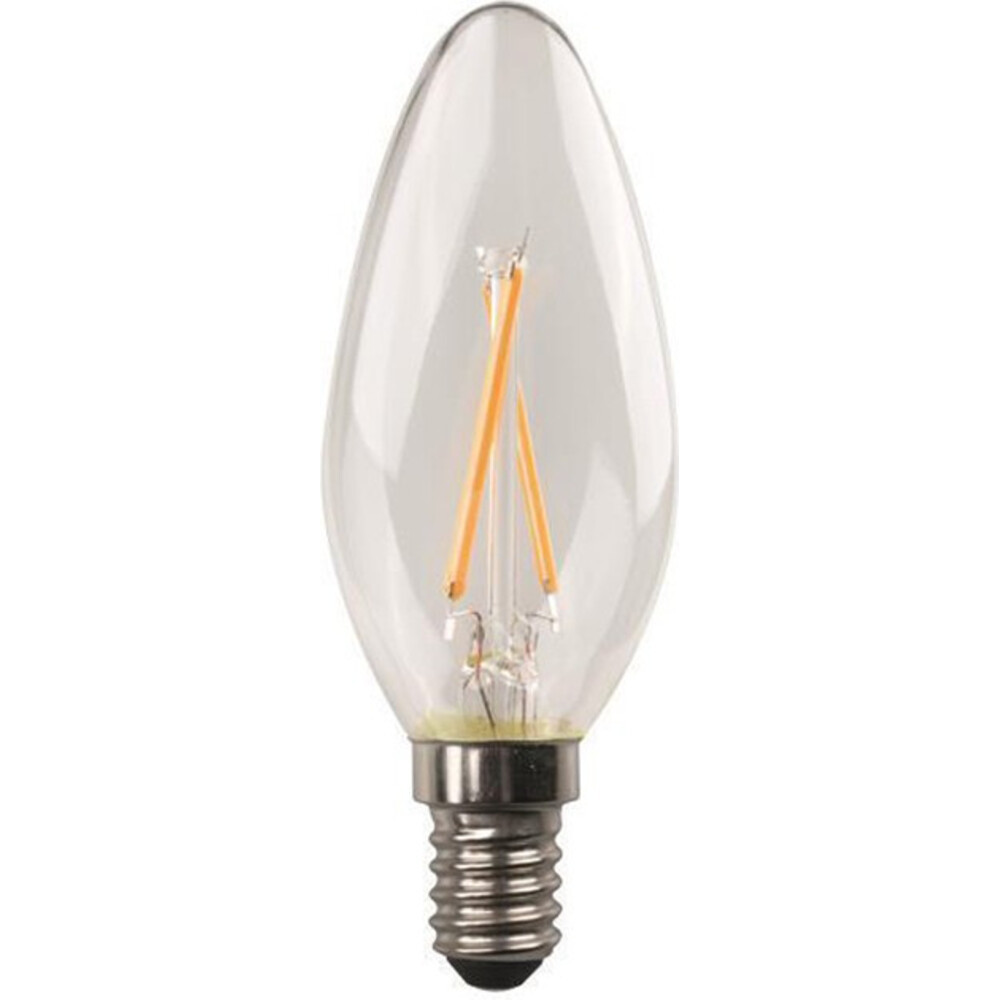 E14 LED izzó keresztezett izzószállal, 2.2W, 250lm, 3000K, 220-240V, IP20, Ε14, Eurolamp, 111586