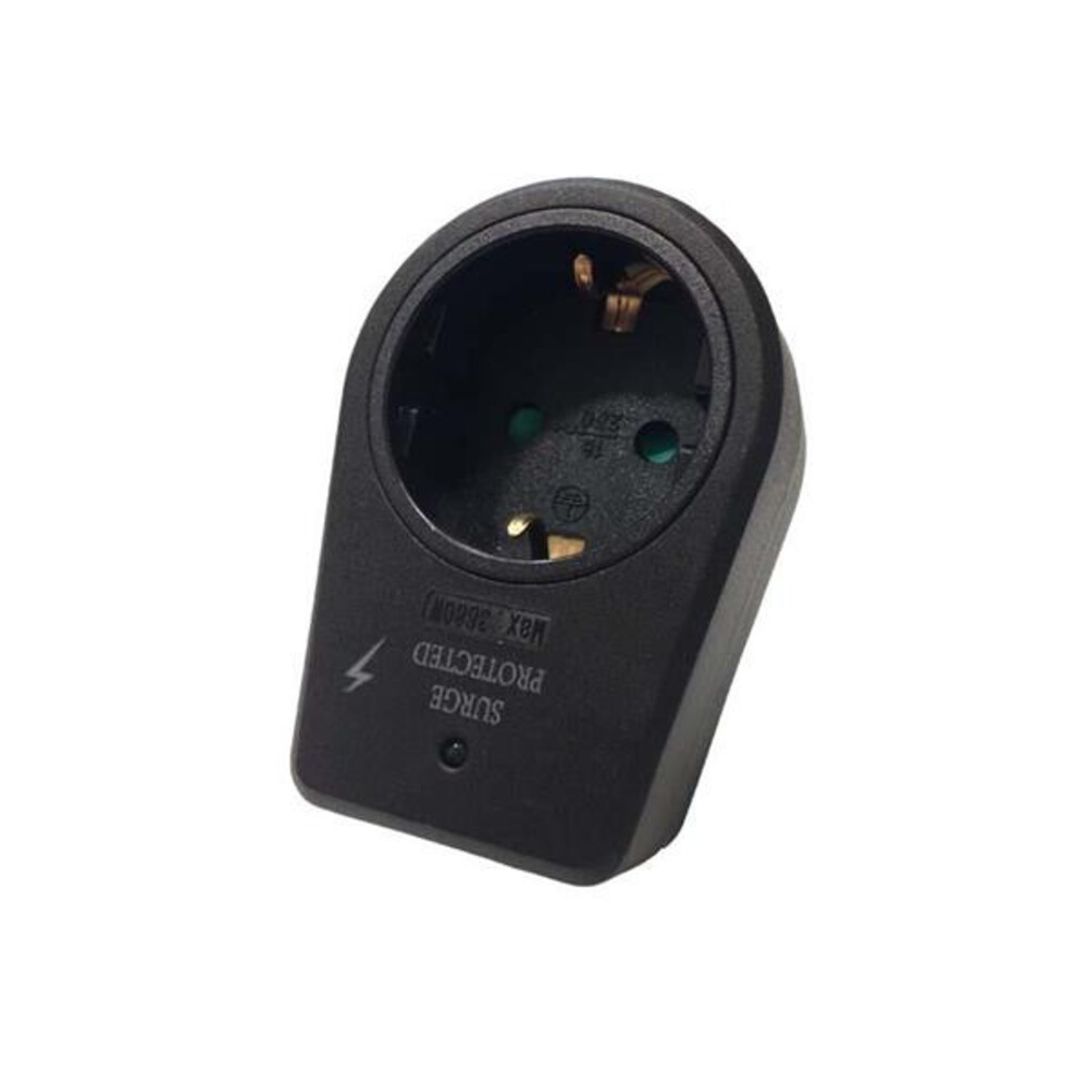 Túlfeszültségvédő fekete színben, 220-240V, 16A, 3680W, Eurolamp, 520870