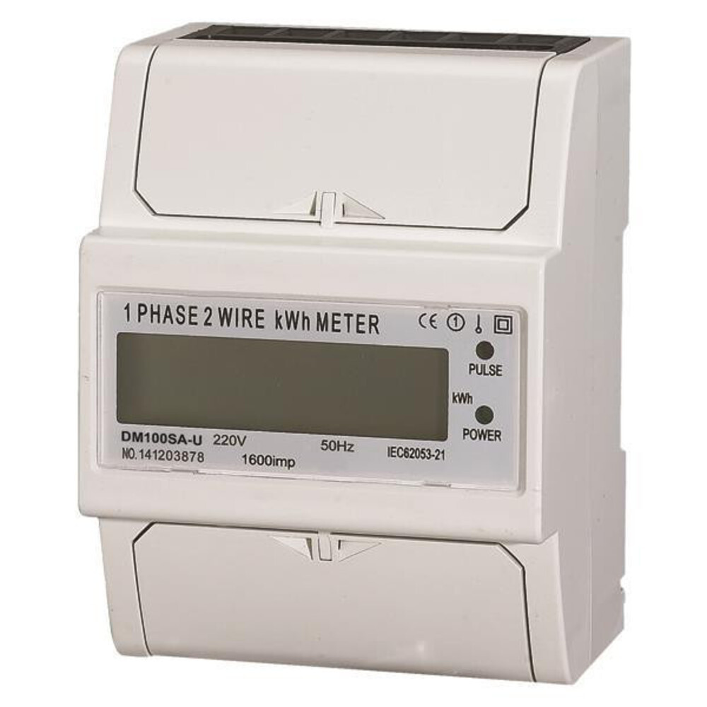1 Fázisú digitális fogyasztásmérő sínre szerelhető 50A 220-240V, Eurolamp, 914818