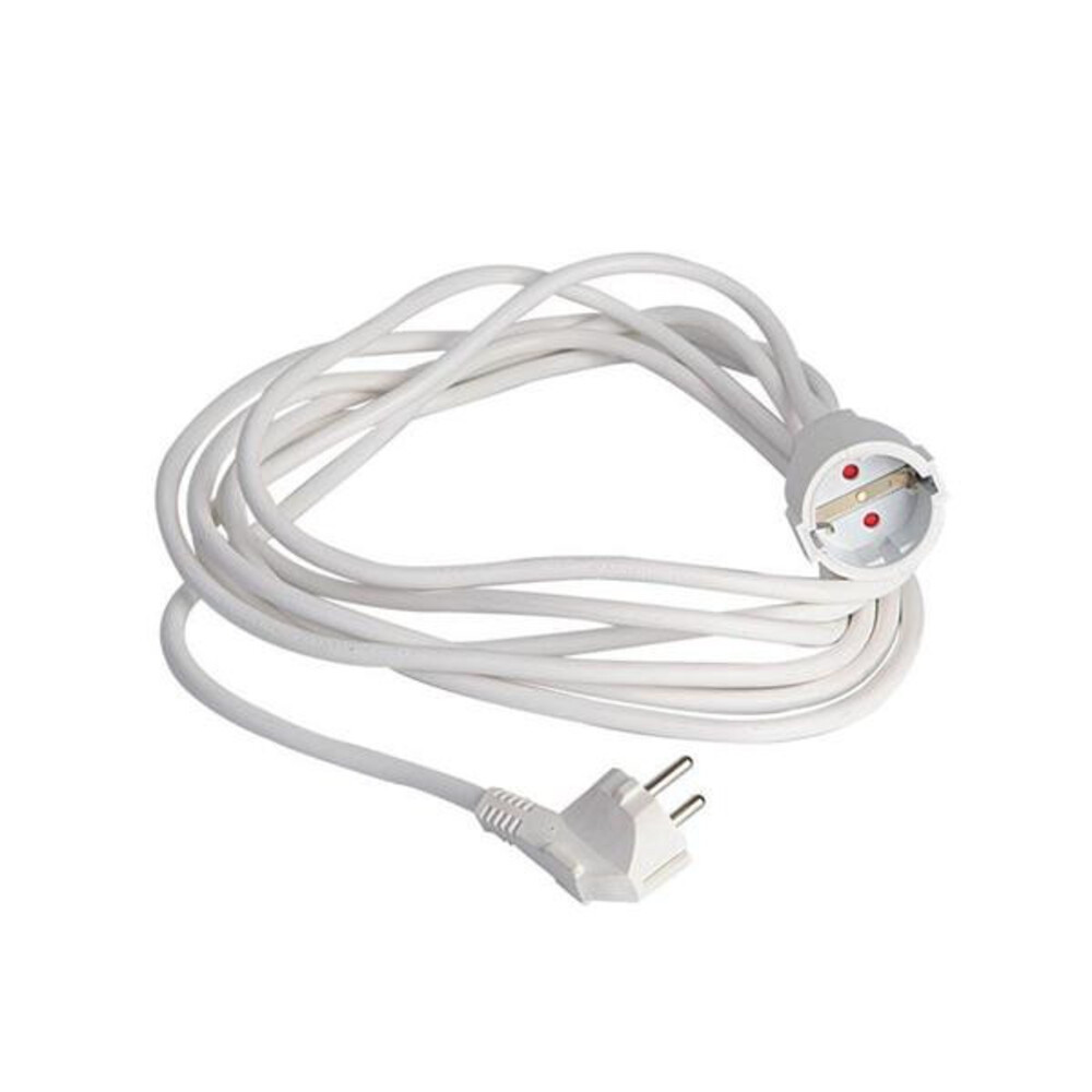 Földelt hálózati hosszabbító fehér 3Χ1.5mm 10m 16A 220-240V, Eurolamp, 259806