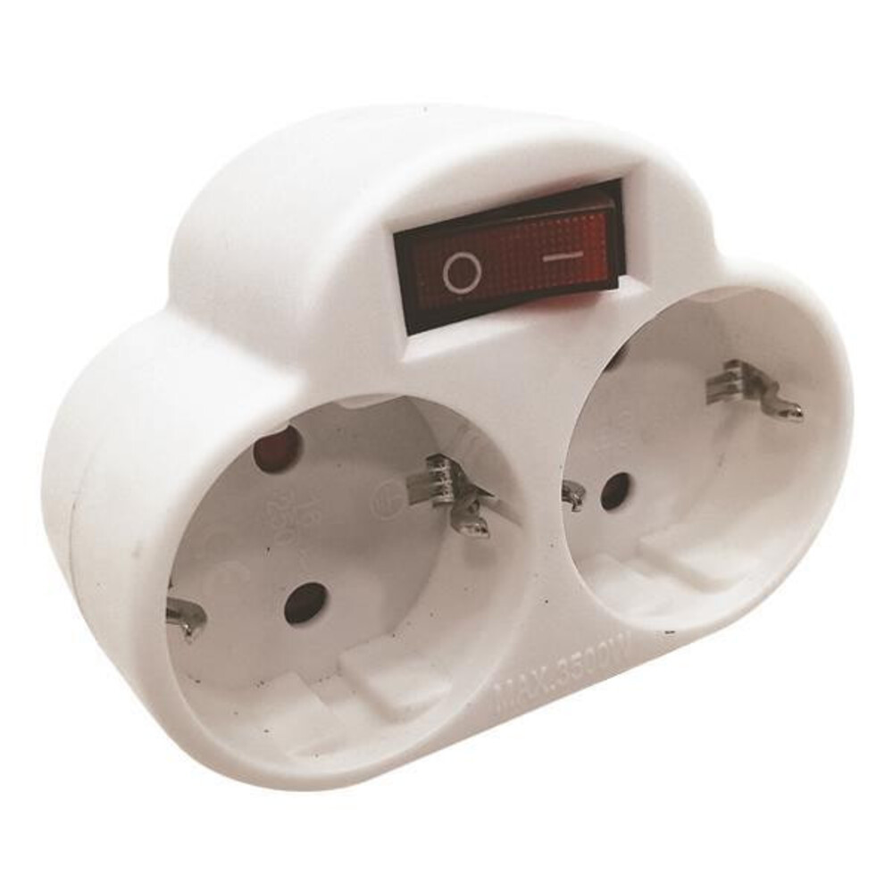 Földelt hálózati 2-es kapcsolható dugaljzat 16A 220-240V, Eurolamp, 903297