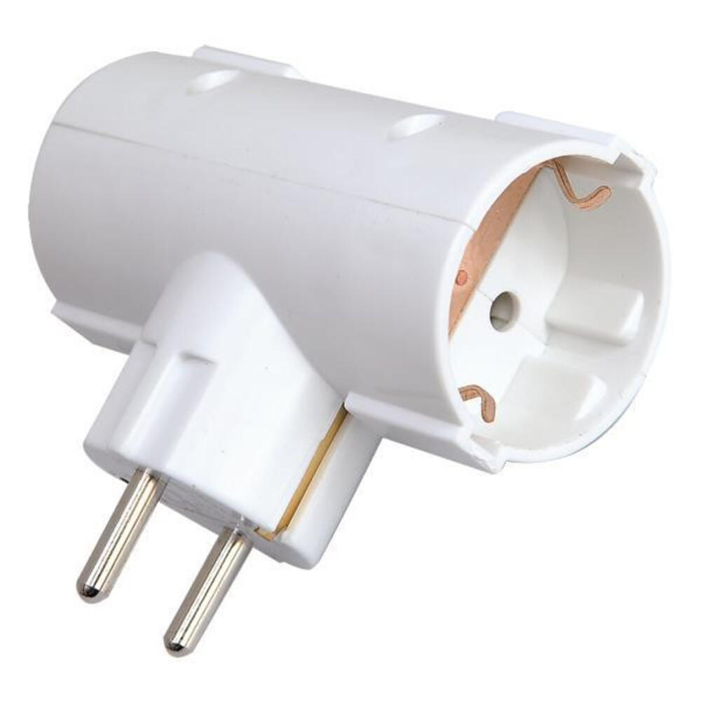 Földelt hálózati 2-es T-dugaljzat 16A 220-240V, Eurolamp, 345177