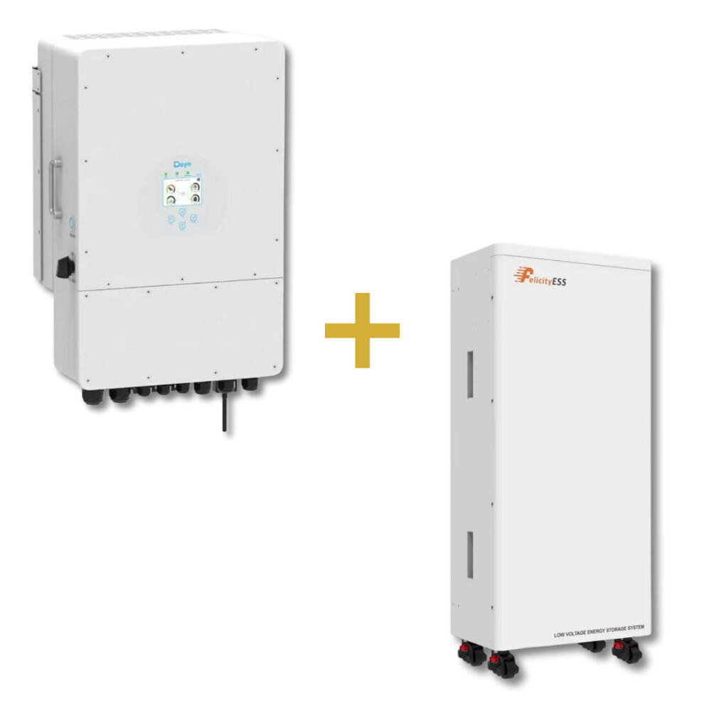 Deye 12kW Hybrid inverter SUN-12K-SG05LP3 + 1db Felicity FLA 48300 15kWh akkumulátor csomag