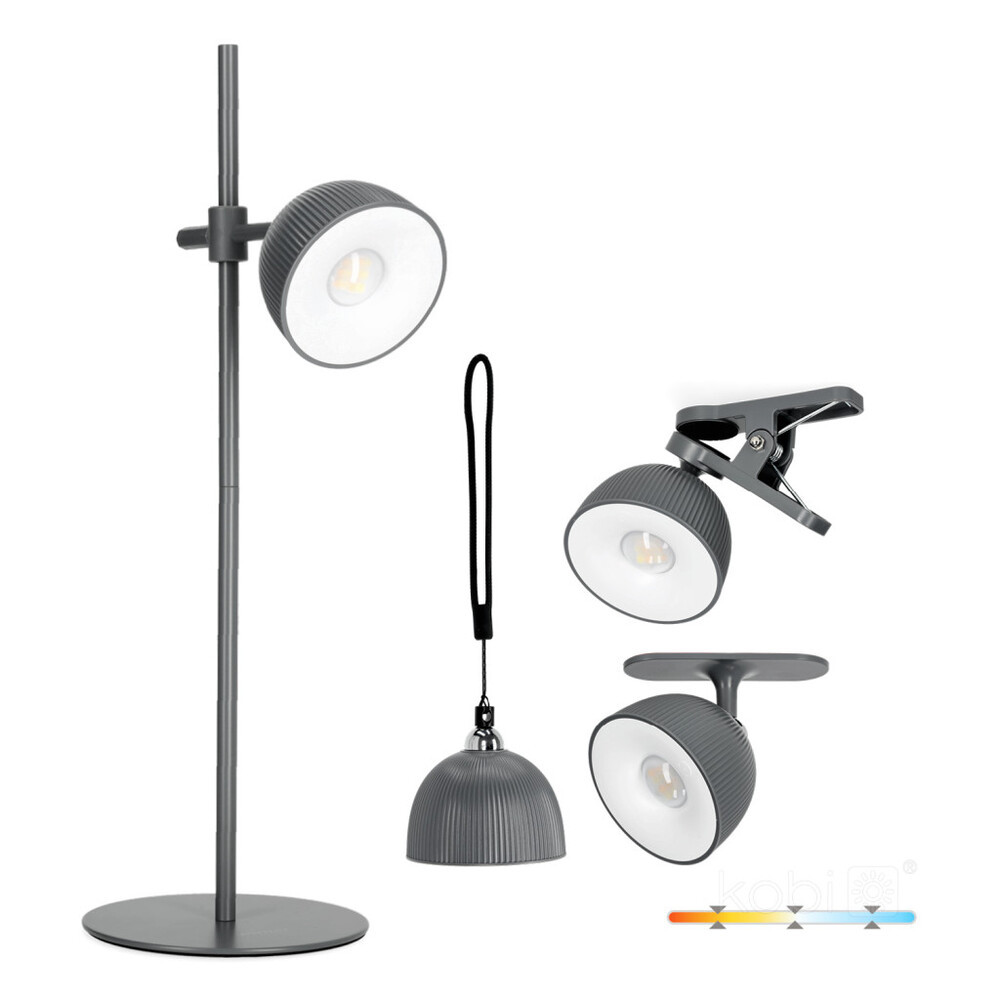 ORBI 2,5 W CCT LED asztali lámpa, szürke, Laitica, 2W, 150lm, CRI≥80, 5V, KOBI-002427