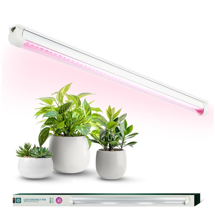 LED növénytermesztő lámpatest LED GROWLY 9W, lila fényű – Kobi Design, KOBI-004019