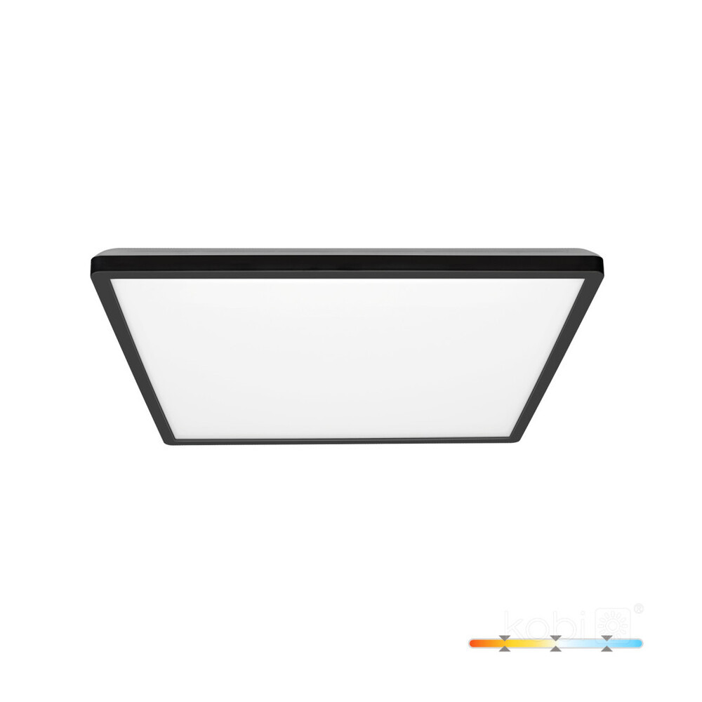 Mennyezeti lámpa LED NIVERA SQUARE 24W 3CCT IP54 fekete Kobi Prémium, 2280lm, CRI≥80, KOBI-004099
