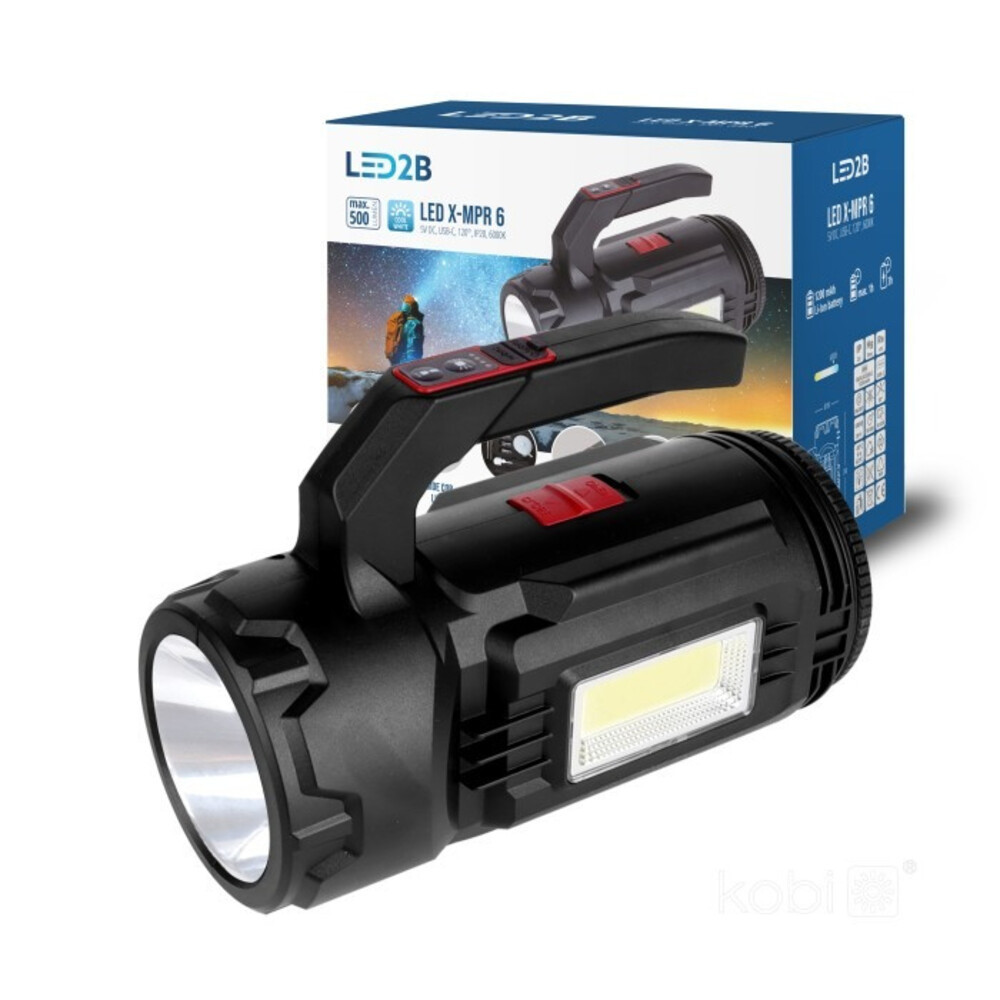 X-MPR 6 LED zseblámpa 6000K LED2B, hideg fehér, CRI≥70, 5V, KOBI-004132