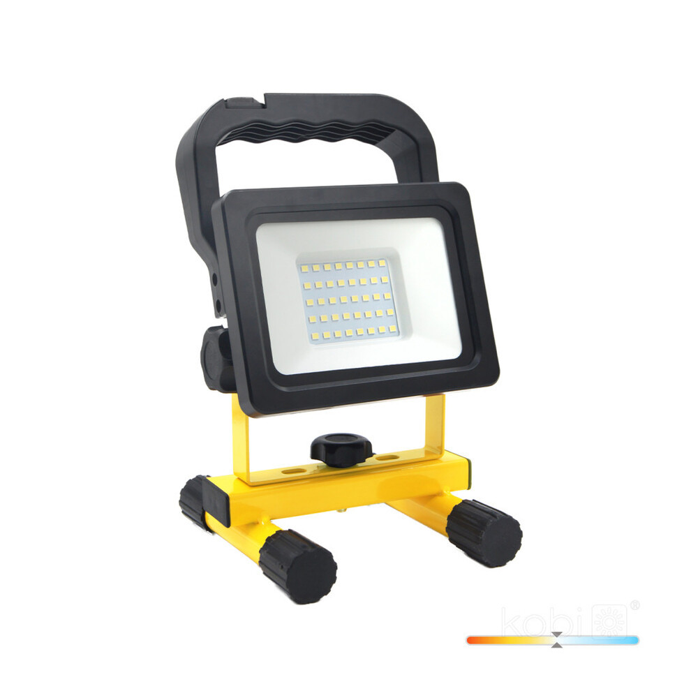 Akkumulátoros reflektor TIGRA B 20W 4000K IP54 természetes fehér, 1600lm, CRI≥80, 5V, KOBI-004484