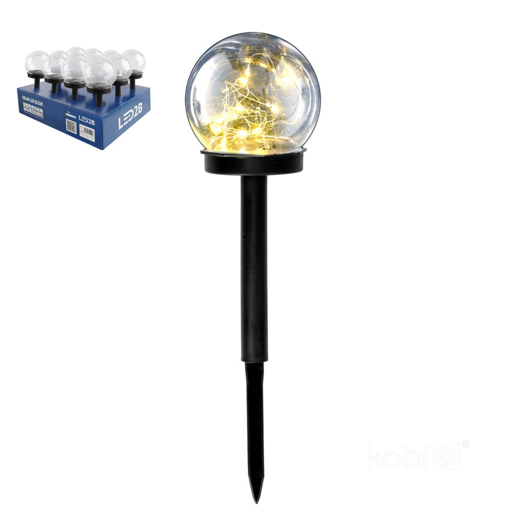 Napelemes LED leszúrható kerti lámpa GLEAM 3000K IP44 LED2B, 0,12W, meleg fehér, CRI≥70, KOBI-004493