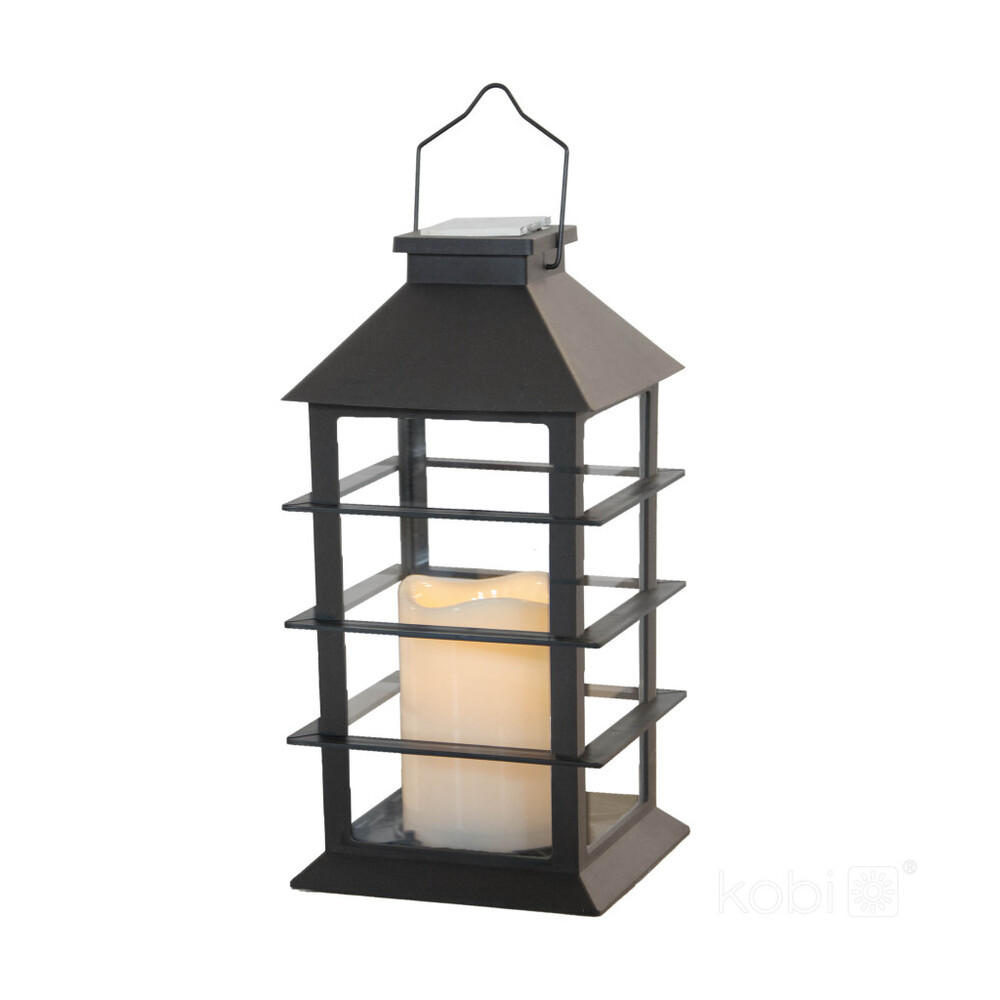 Napelemes kerti lámpa LED CANDELIO P 2700K IP44 fekete LED2B, 0,06W, meleg fehér, CRI≥70, KOBI-004498