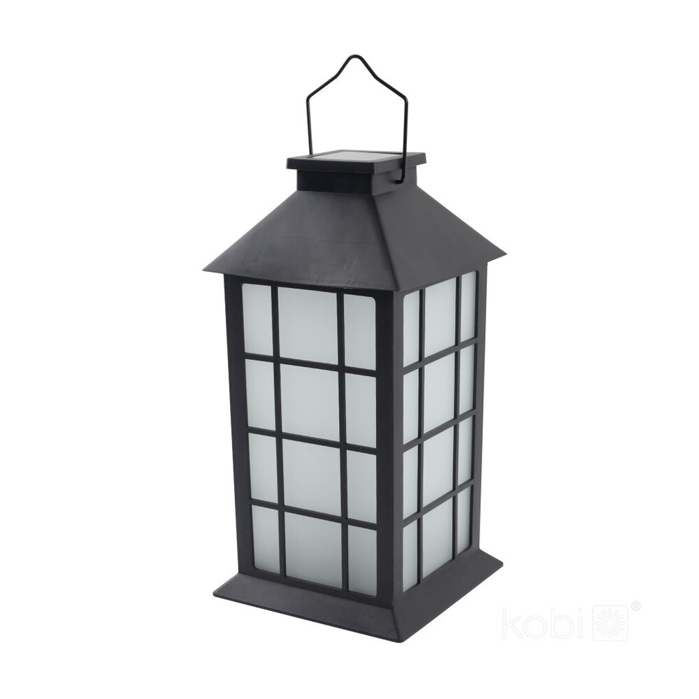 Napelemes kerti lámpa LED CANDELIO MILKY 1600K IP44 fekete LED2B, 0,06W, meleg fehér, CRI≥70, KOBI-004500