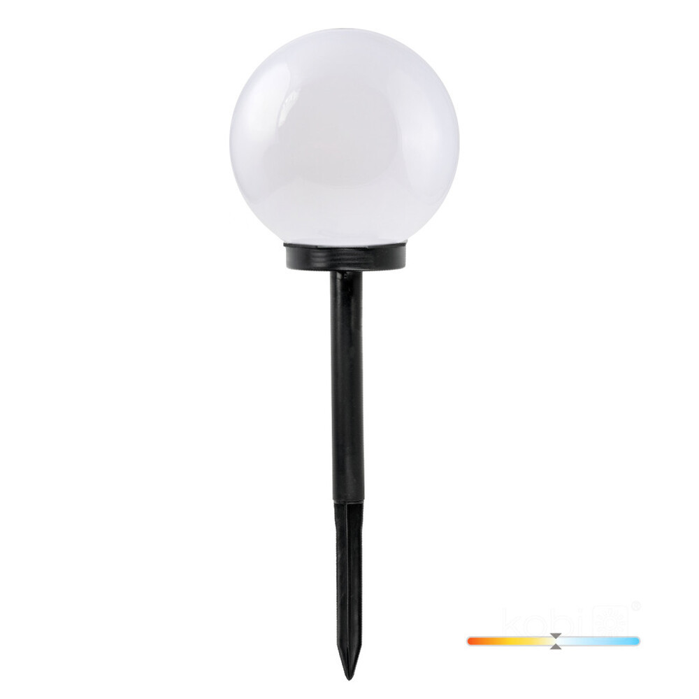 Napelemes LED leszúrható kerti lámpa SPHERE G2 20cm 4000K IP44 LED2B, természetes fehér, CRI≥70, KOBI-004513