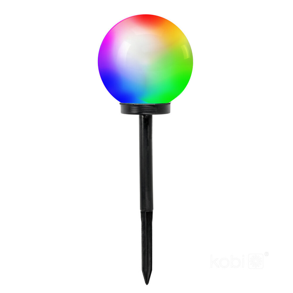 Napelemes LED leszúrható kerti lámpa SPHERE G2 20cm RGB IP44 LED2B, CCT, CRI≥70, KOBI-004516