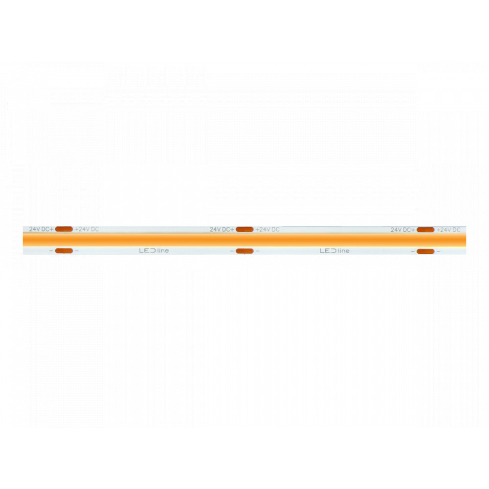 LED szalag, COB, 1600 LED, 24 V DC, 5 W/m, IP20, természetes fehér, 5 év garancia, 5W, 4000K, 500lm, CRI≥90, szabályozható, 24V, LED line, LL-211049