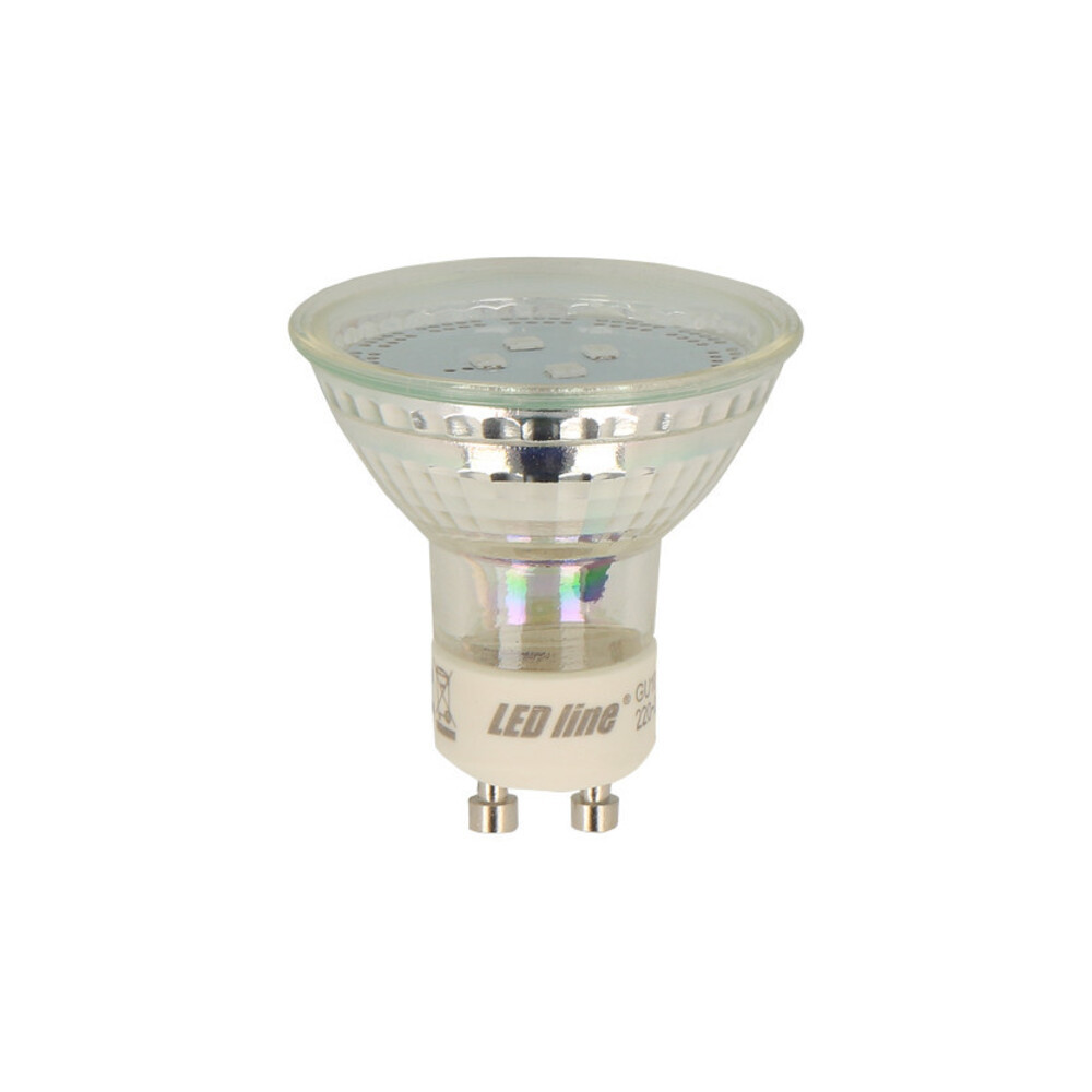 GU10 LED izzó, 1W, hideg fehér, 6500K, 80lm, CRI≥80, LED line, LL-242267