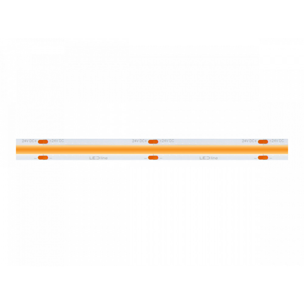 LED szalag, COB, 2400 LED, 24 V DC, 18 W/m, IP20, hideg fehér, 5 év garancia, 18W, 6500K, 1520lm, CRI≥90, szabályozható, 24V, LED line, LL-478313